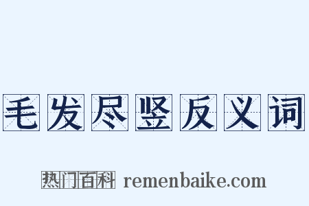 毛发尽竖反义词是什么意思的图片